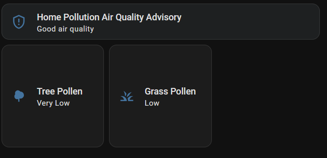 Air Quality Now card